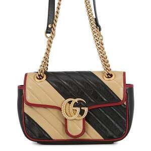 Gucci Chain Shoulder Bag GG Marmont Quilted Leather Small 446744 GUCCI Handba...